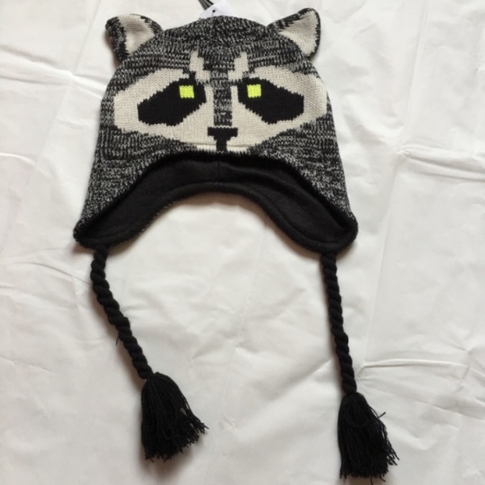 Boys Peruvian Racoon Winter Hat New - Picture 6 of 6